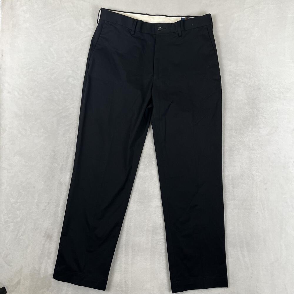 Polo Ralph Lauren Pants Mens 33x30 Black Stretch Classic Fit Chino Twill